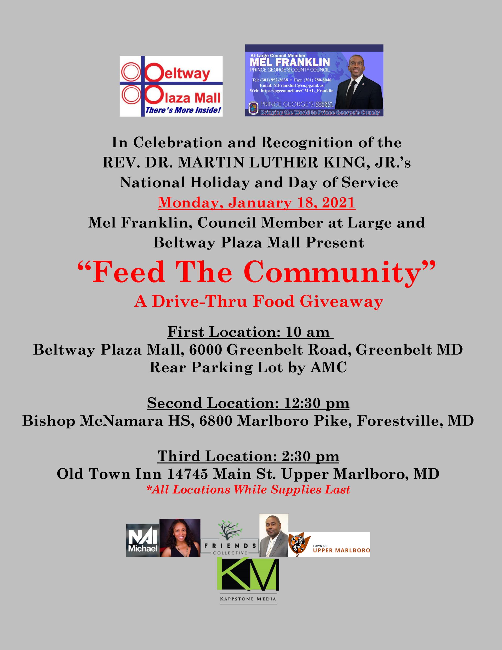 Feed The Community MLK Jr Day 01-18-2021