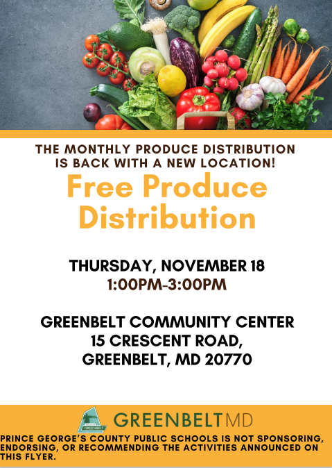 November Food Distribution - English