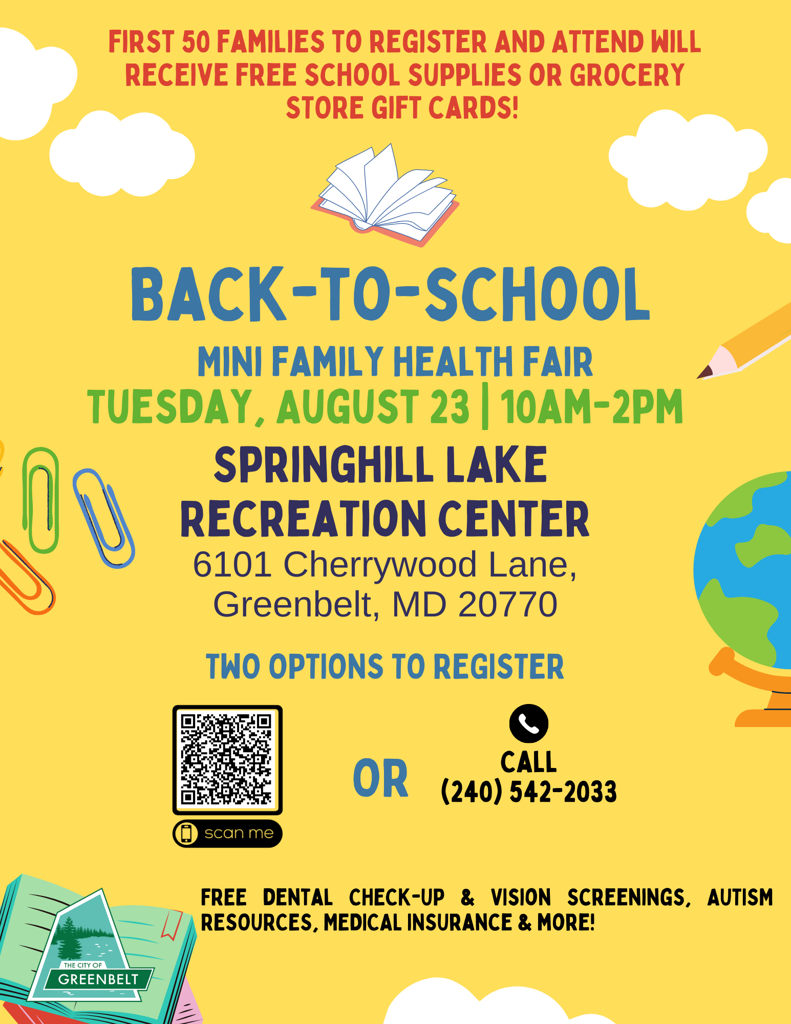 Back to School Health Fair Flyer