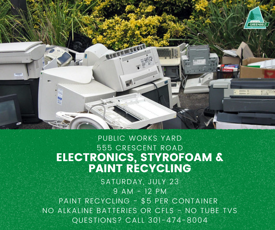 ELECTRONICS, STYROFOAM & PAINT RECYCLING DAY