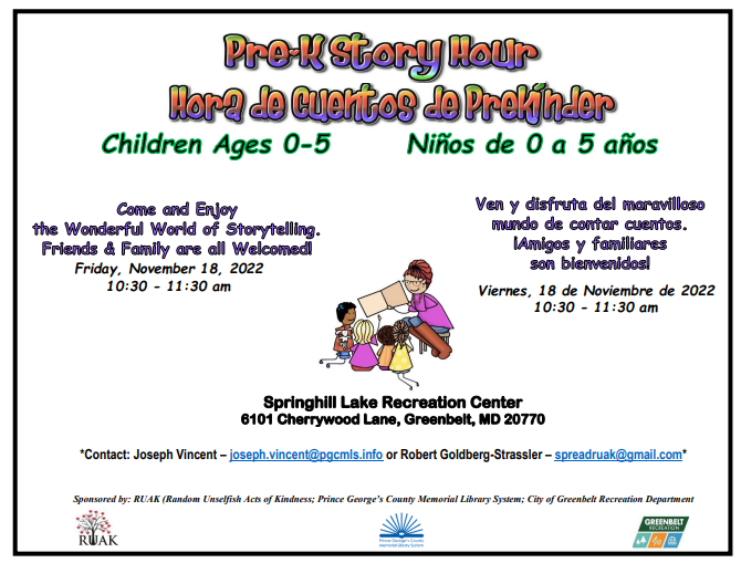 Pre K Story Hour 11.18.2022