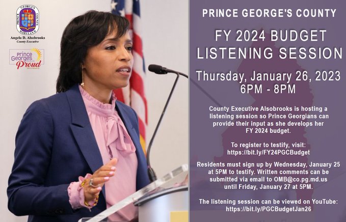 2023 Prince George's County FY 2024 Budget Listening Session 