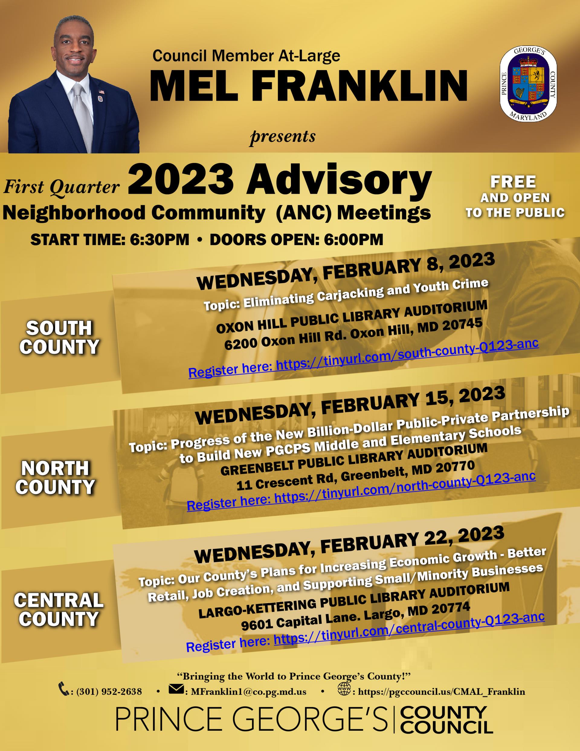 2023 Advisory Neighborhood Community Meeting