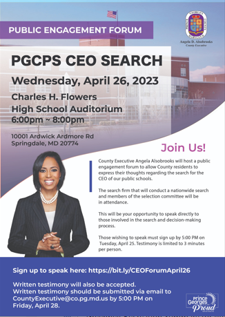 PGCPS CEO Search English