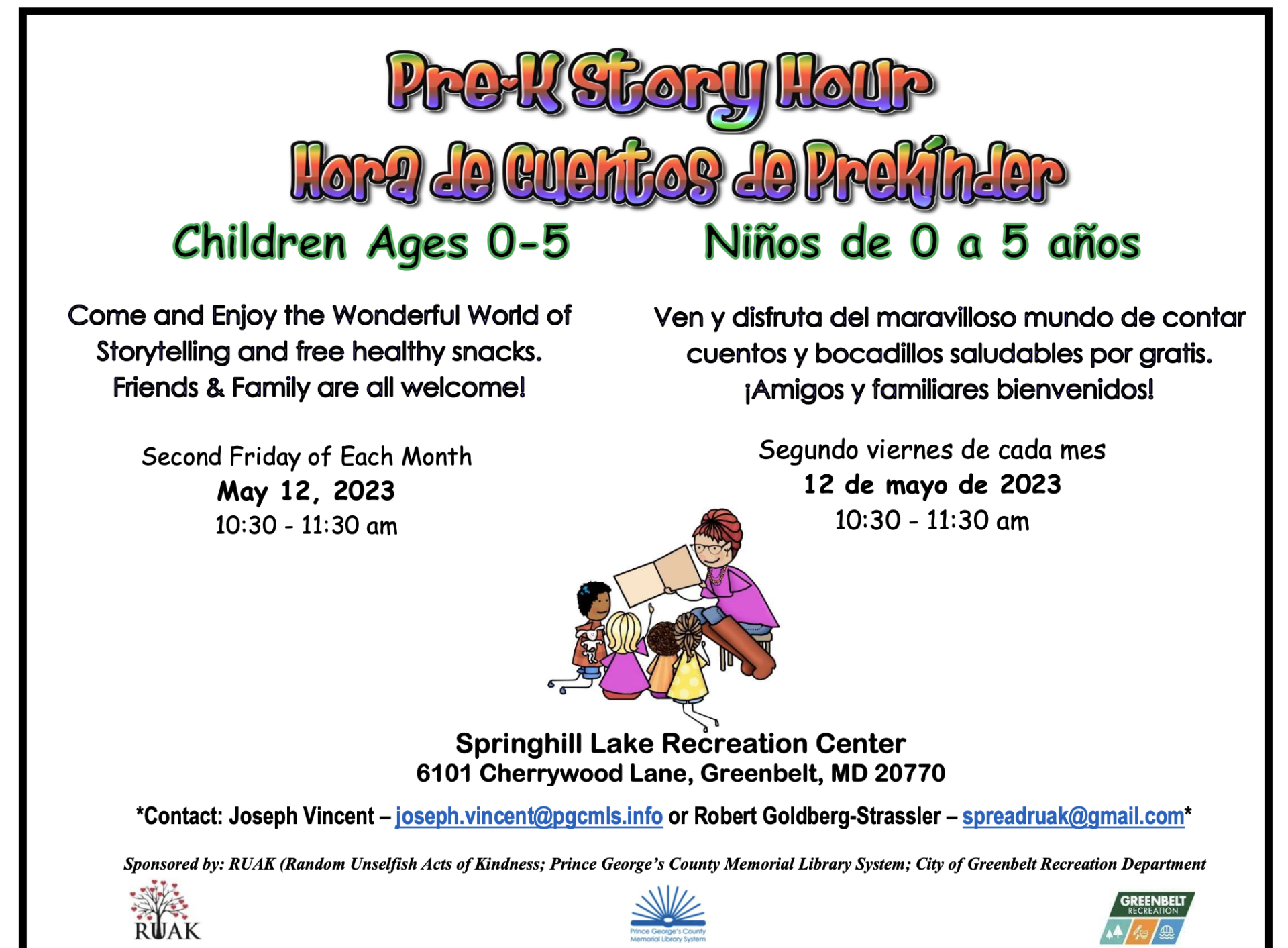 Pre K Story Hour 5.2023