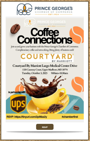 Chamber of Commerce Coffee Connections Invitation