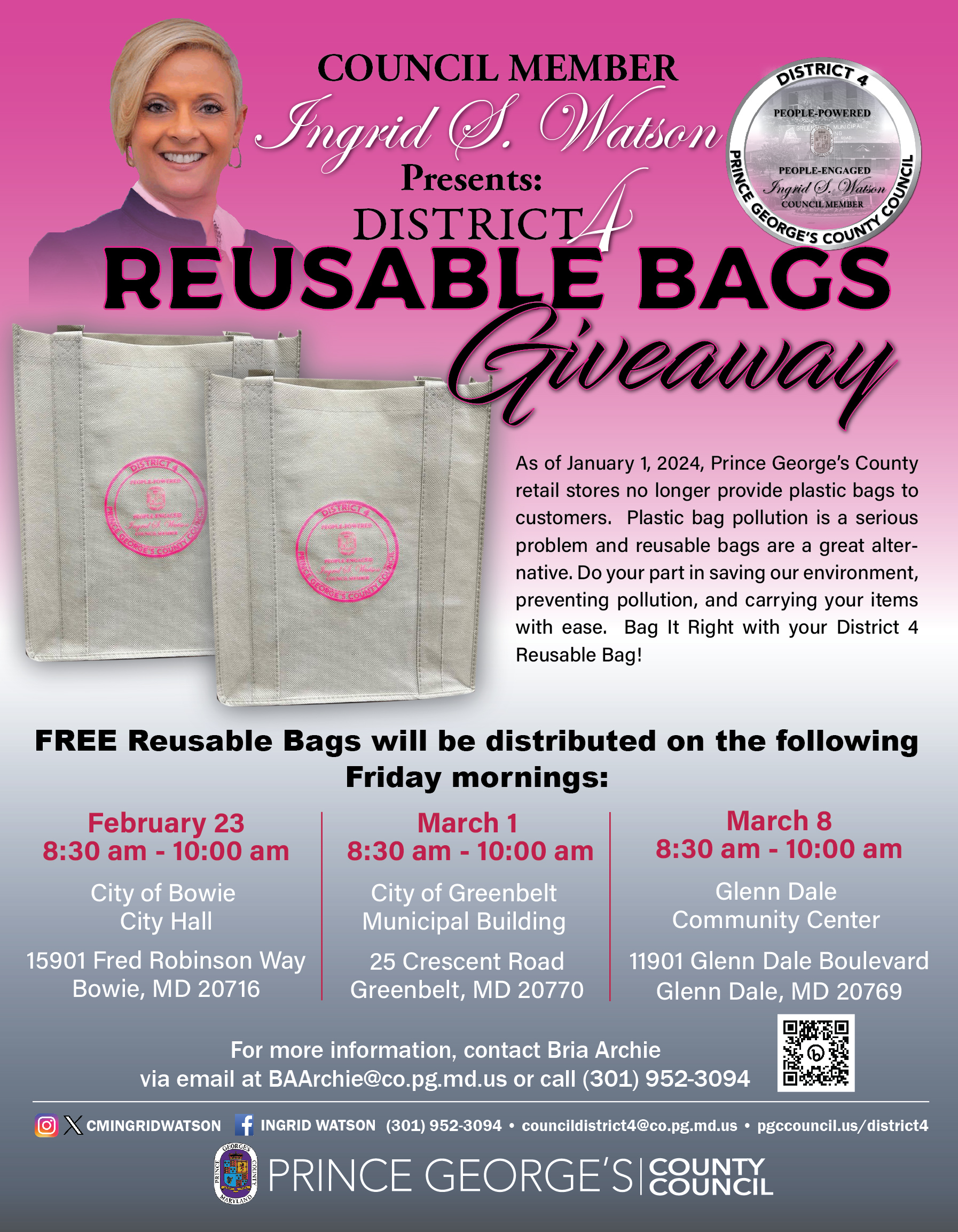 Ingrid Watson Reusable Bag Giveaway