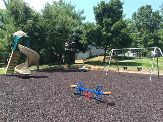 Varied playground equipment