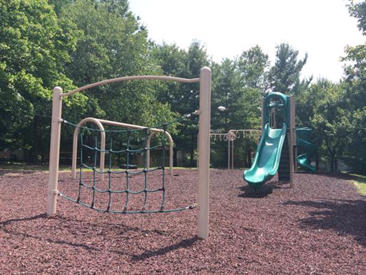 Varied playground equipment